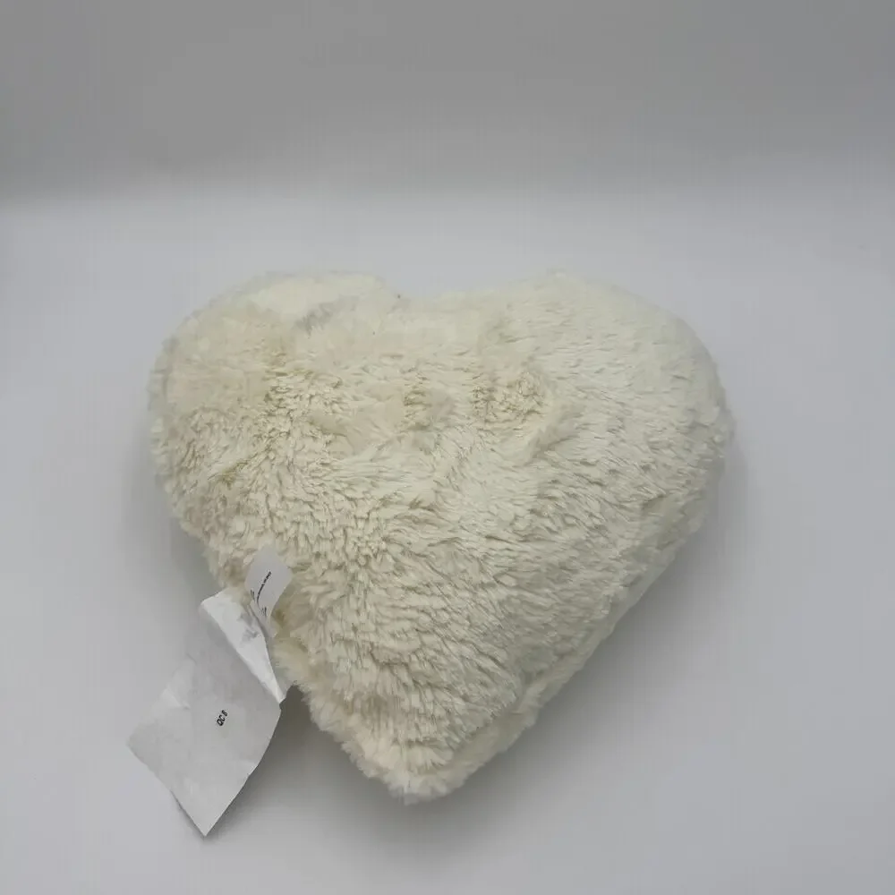 Target Bullseye Playground White Heart Plush Throw Pillow 14x14 Decorative‎ NEW